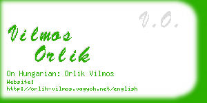 vilmos orlik business card